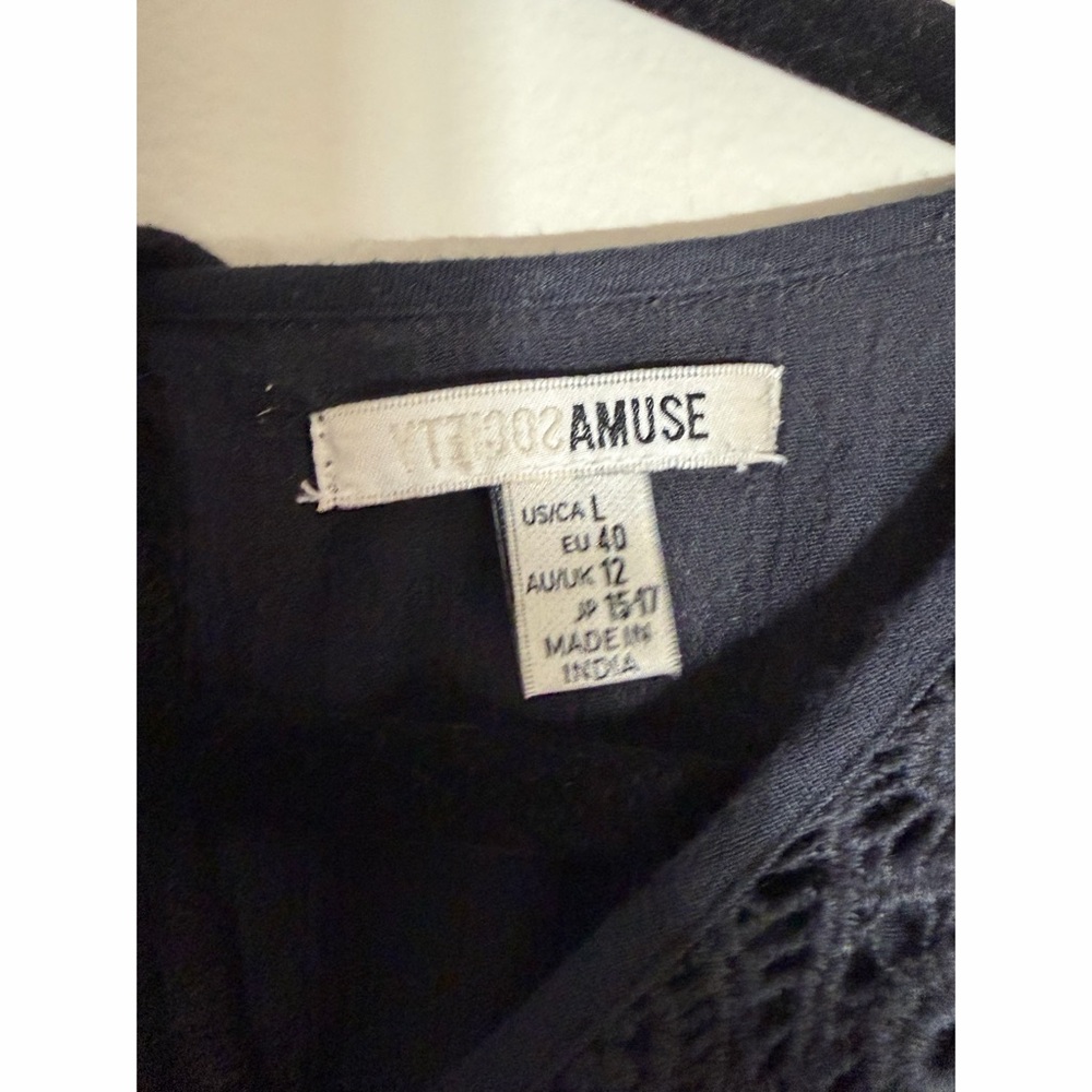 Amuse Society black Long Sleeve Dress - Picture 2 of 3
